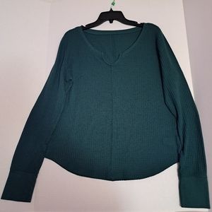 Long sleeve dark green shirt